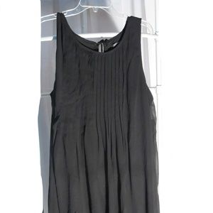 NWT-SHARAGANO  BLACK PLEATED DRESS